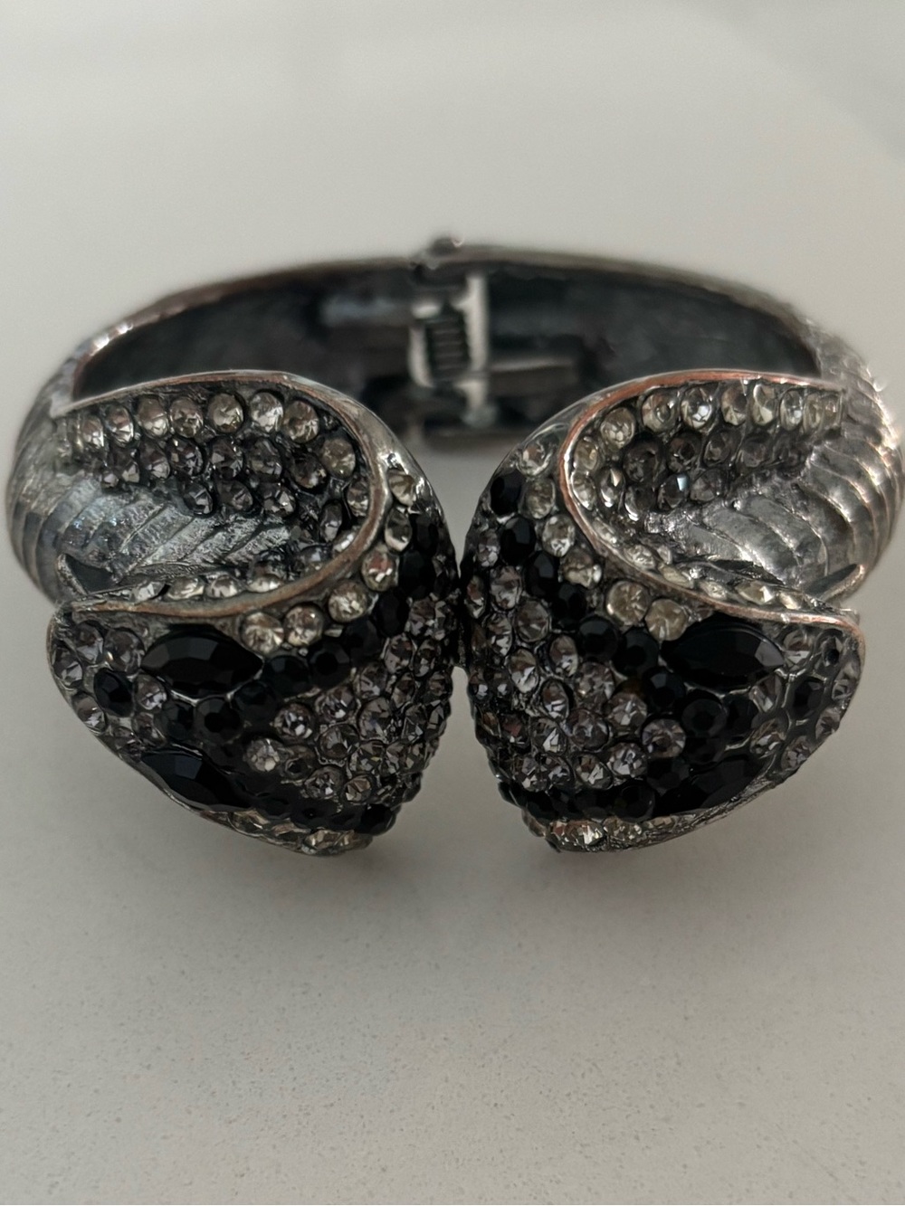 Very cool rhinestone double Cobra cuff Bracelet